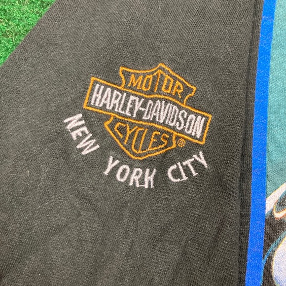 Vintage Harley Davidson Shirt Mens XL Black 1998 New York City Live To Ride 90s - Picture 9 of 14